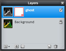 trick photography effect - ghost photo tutorial layers palette