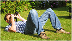 lying on your back to avoid camera shake avoid camera shake by lying down on your back and bracing the camera