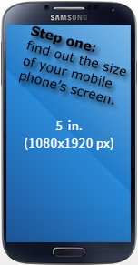 First step - find the size of your mobile's screen Wallpapers for mobiles - finding screen size