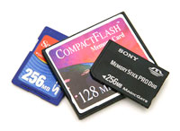 Selection of memory cards