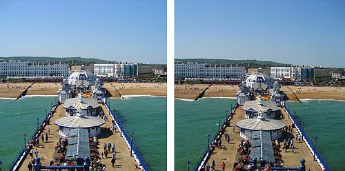 3D stereoscopic image of Eastbourne, Sussex