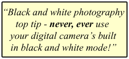black and white digital photography top tip