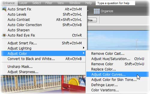 Photoshop elements screenshot - adjusting midtones